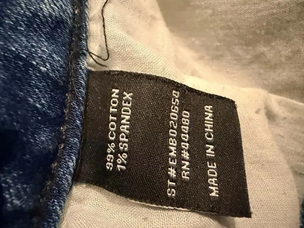 Elwood Men's Vintage-Style Acid Wash Loose Straight Leg Jeans, Size 34